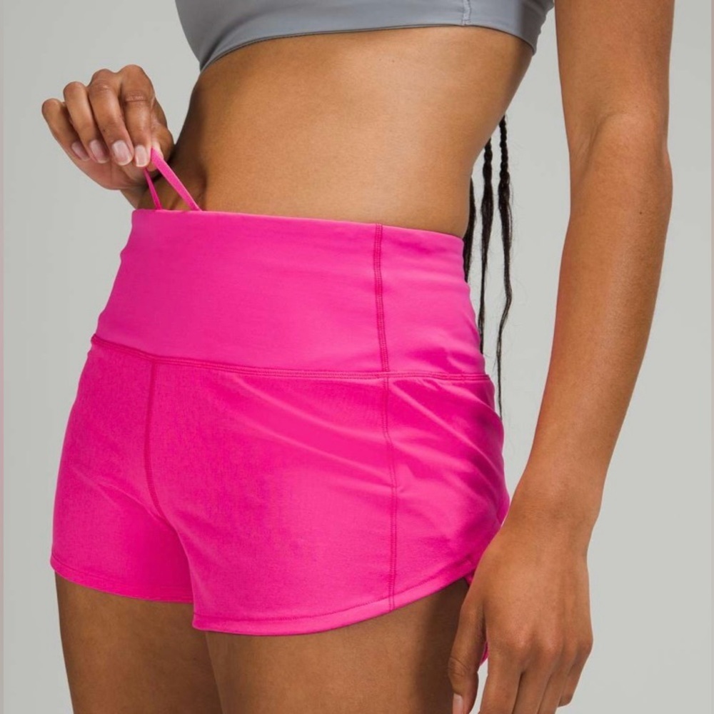 Lululemon Speed Up High-Rise Shorts 4” – Sonic Pink, Sz 12 Like New! Retired - Picture 4 of 7